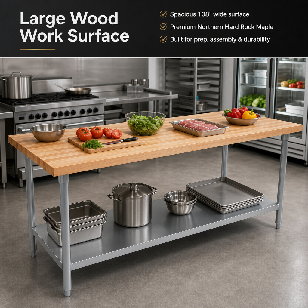 Large Wood Work Surface