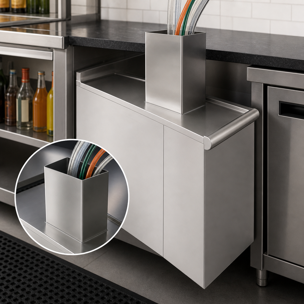 Built-In Beverage Tube Chute