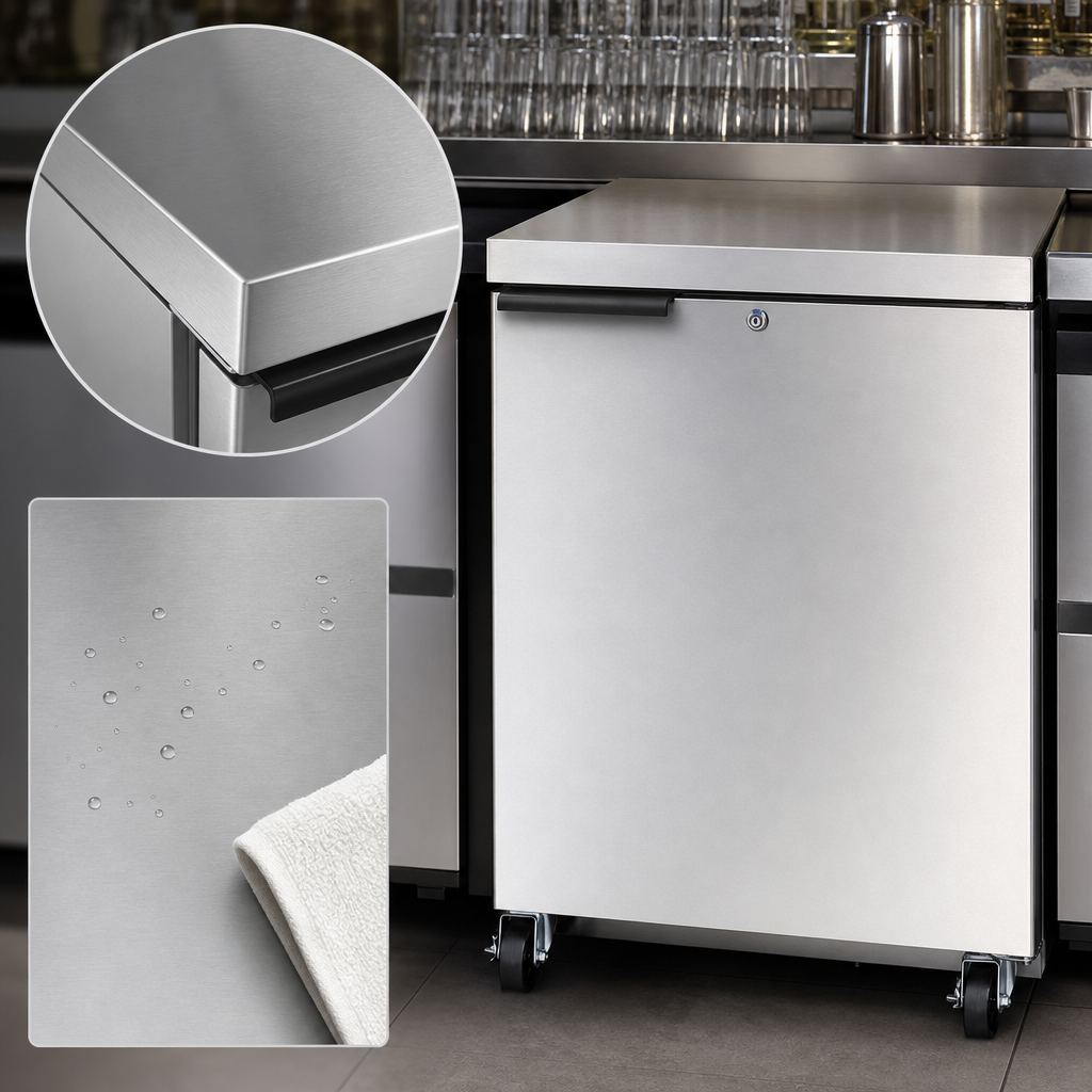 Stainless Steel Exterior and Top