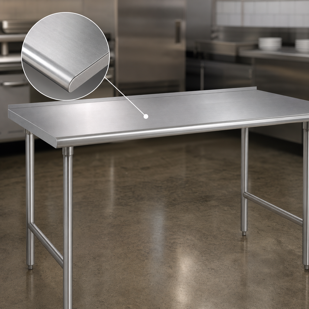 16-Gauge 304 Stainless Steel Top