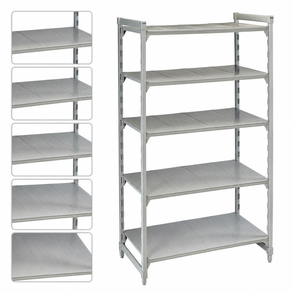 Five Solid Shelf Plates