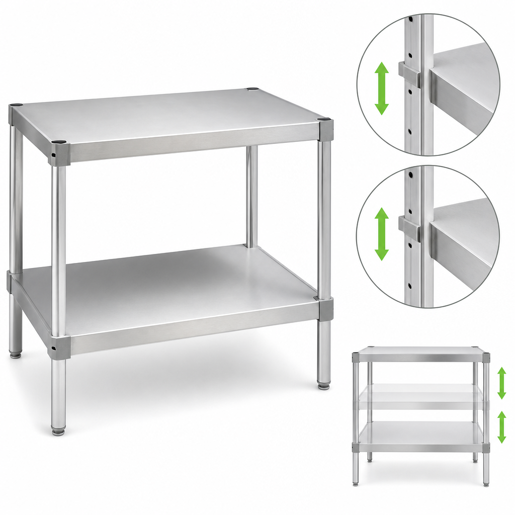 Two Adjustable Solid Shelves