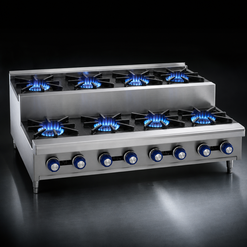 Eight High-Output Burners