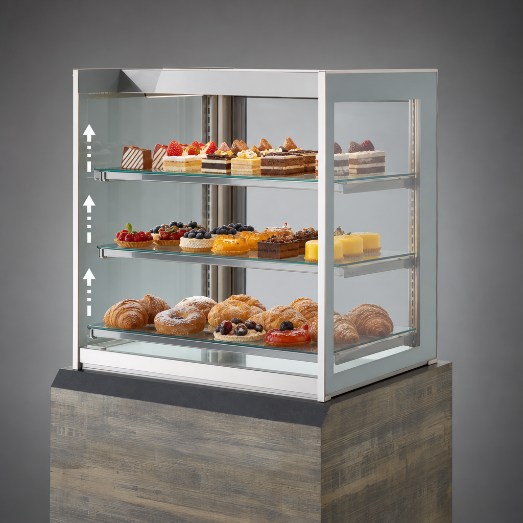 Three Adjustable Tempered Glass Shelves