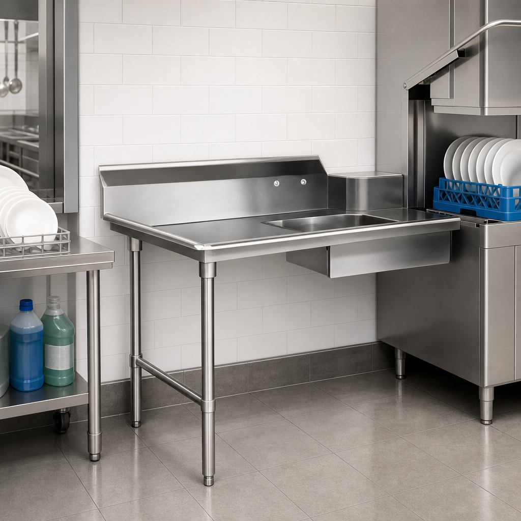 Straight Soiled Dish Table Design