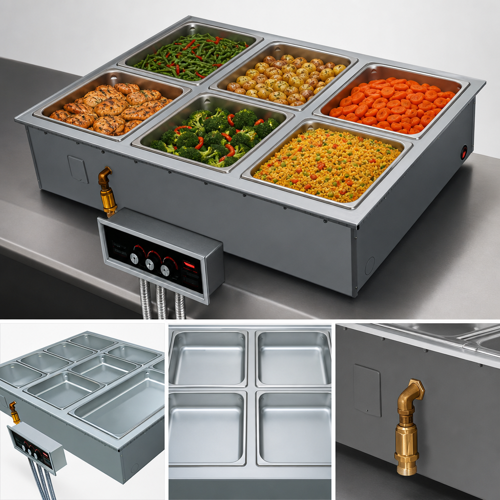 Six 4/3-Size Pan Capacity