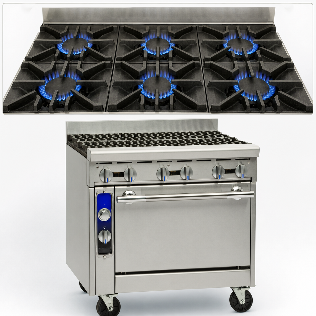 Six Open Burners
