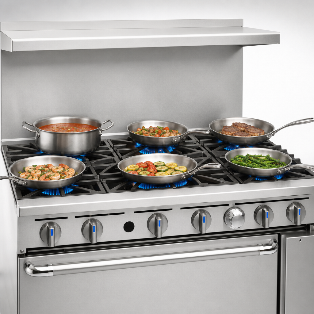 Six Open Burners