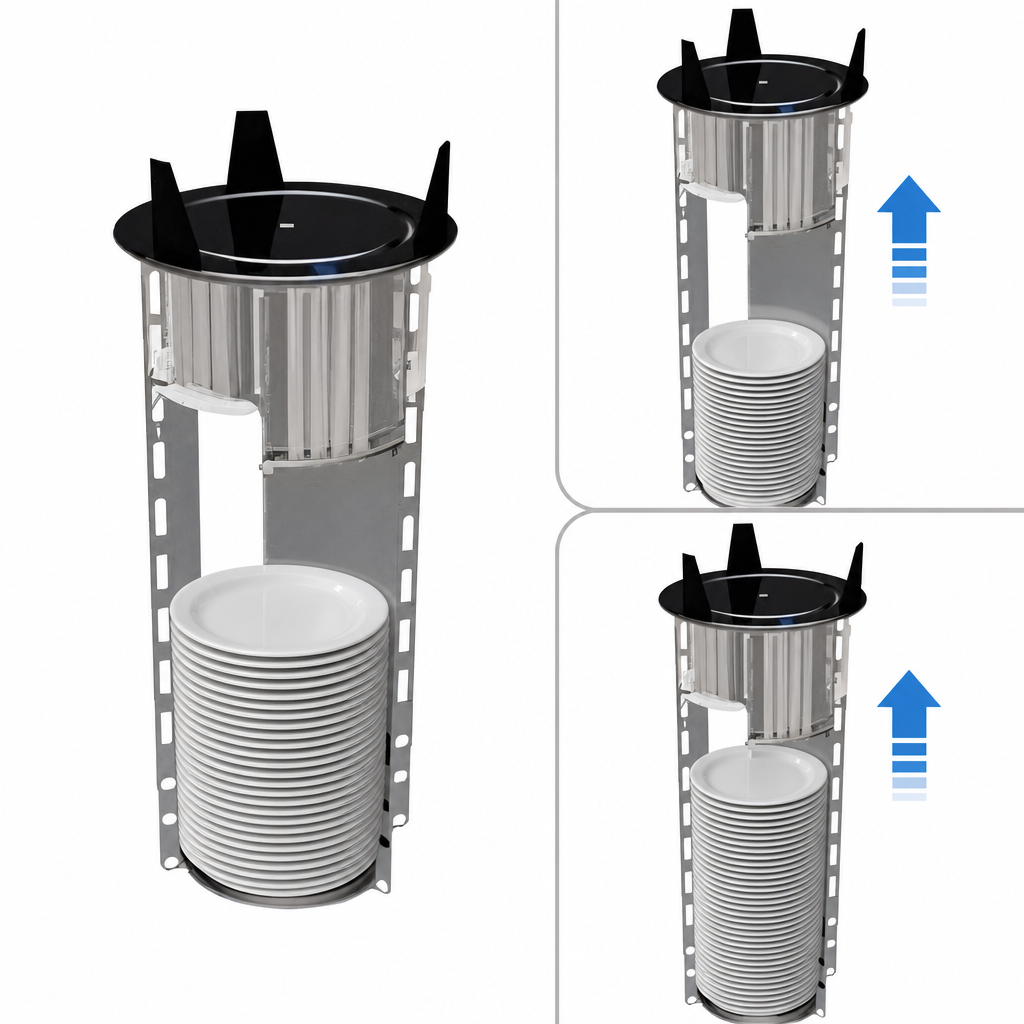 Single Self-Elevating Dispensing Tube