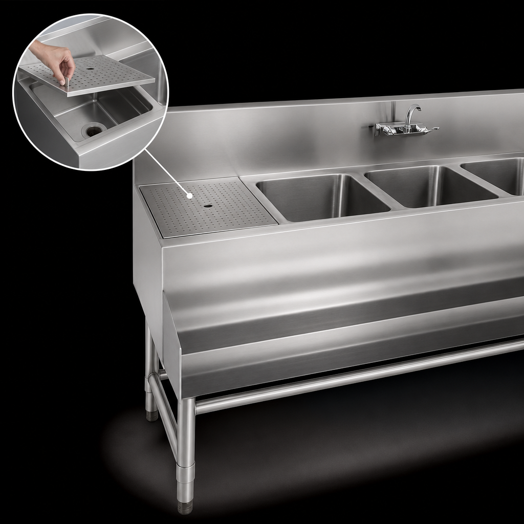 Left Drainboard With Removable Insert