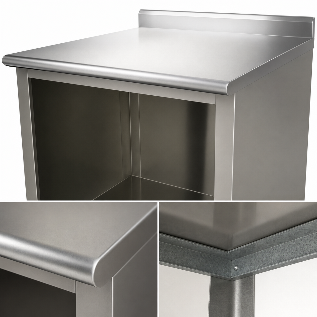 16-Gauge 304 Stainless Steel Top