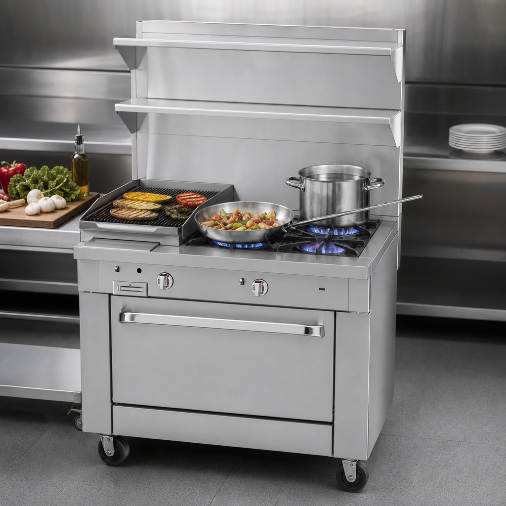 Two 45,000 BTU Open Burners