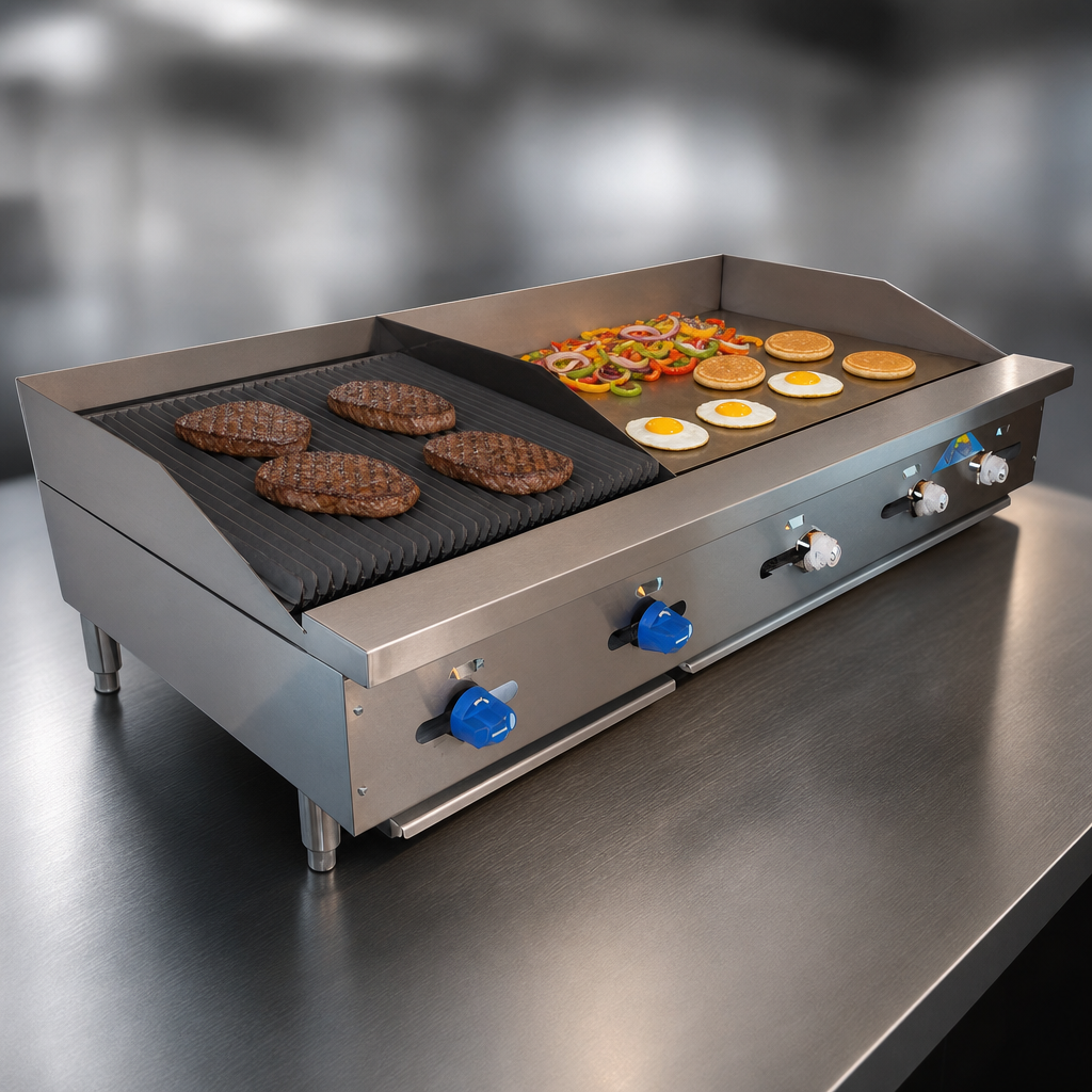 Dual-Surface Cooking Layout
