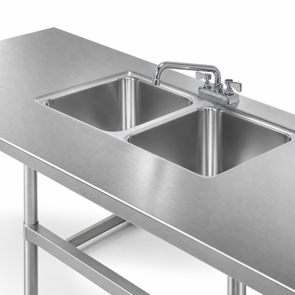 Welded Sink Into Table Top