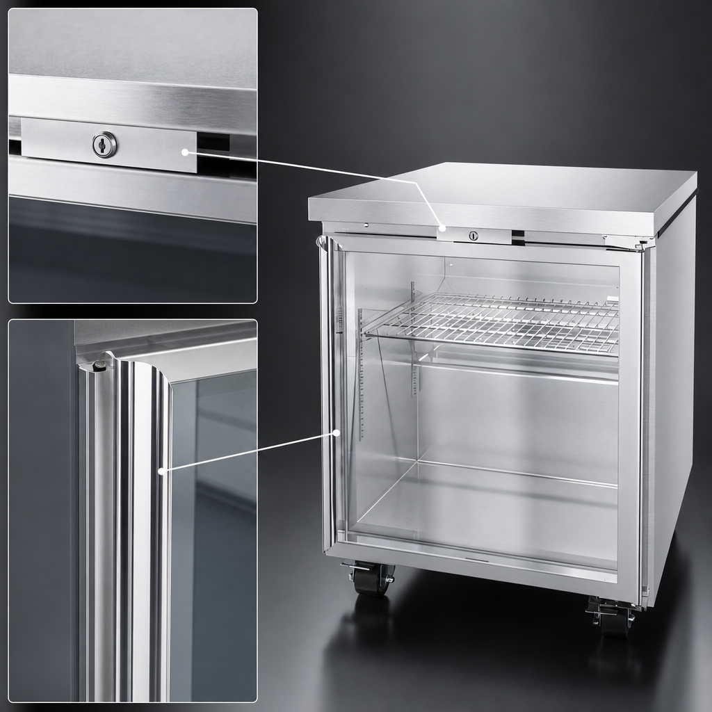 Insulated Glass Door with Lock