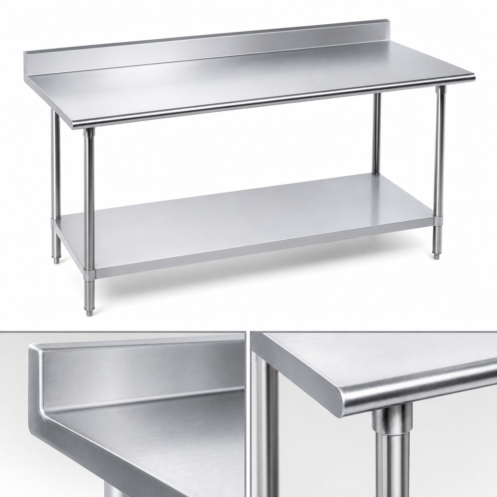 16-Gauge 304 Stainless Steel Top