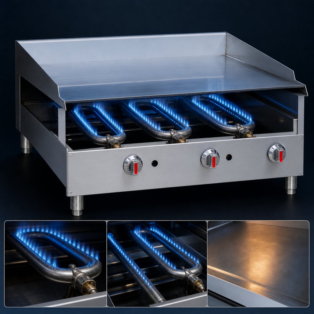 Three Steel U-Shape Burners