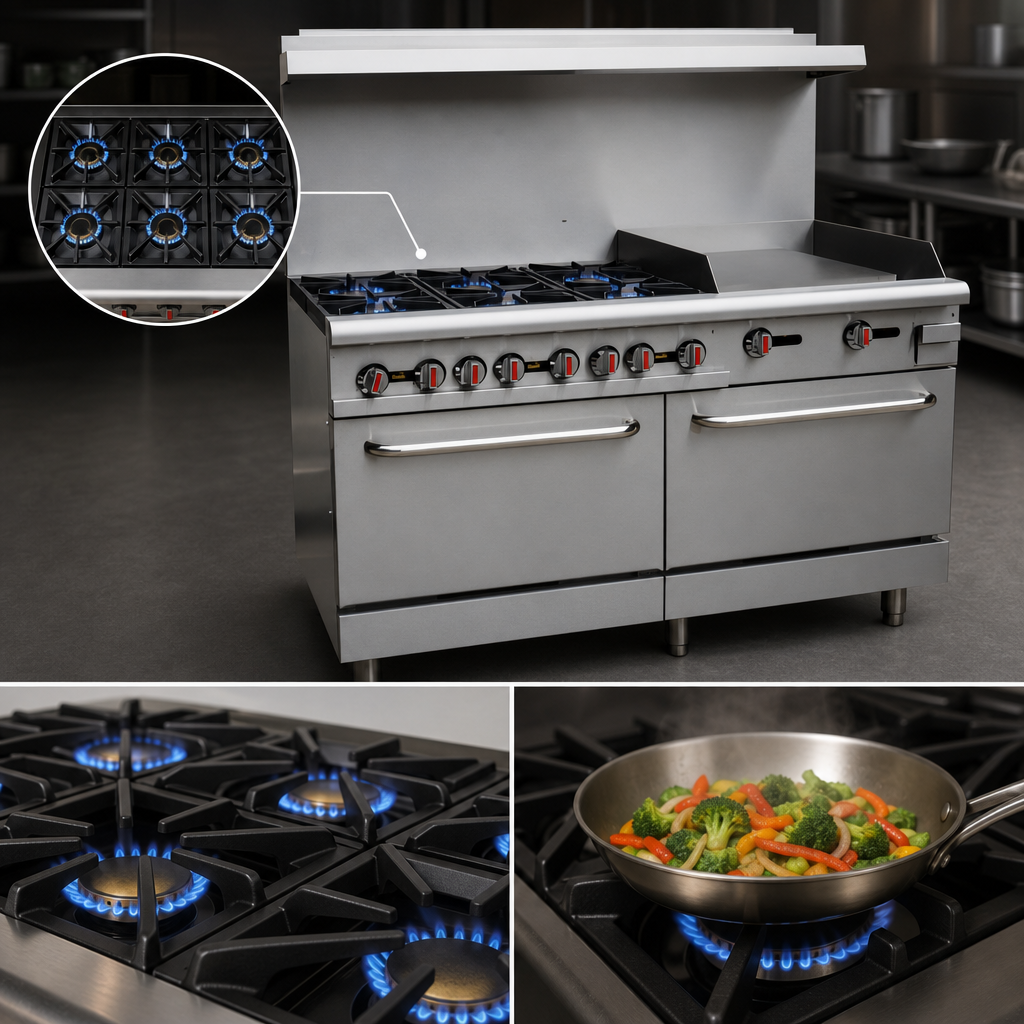 Six Open Burners