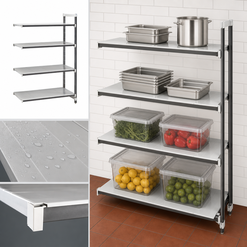 Four Solid Shelf Plates