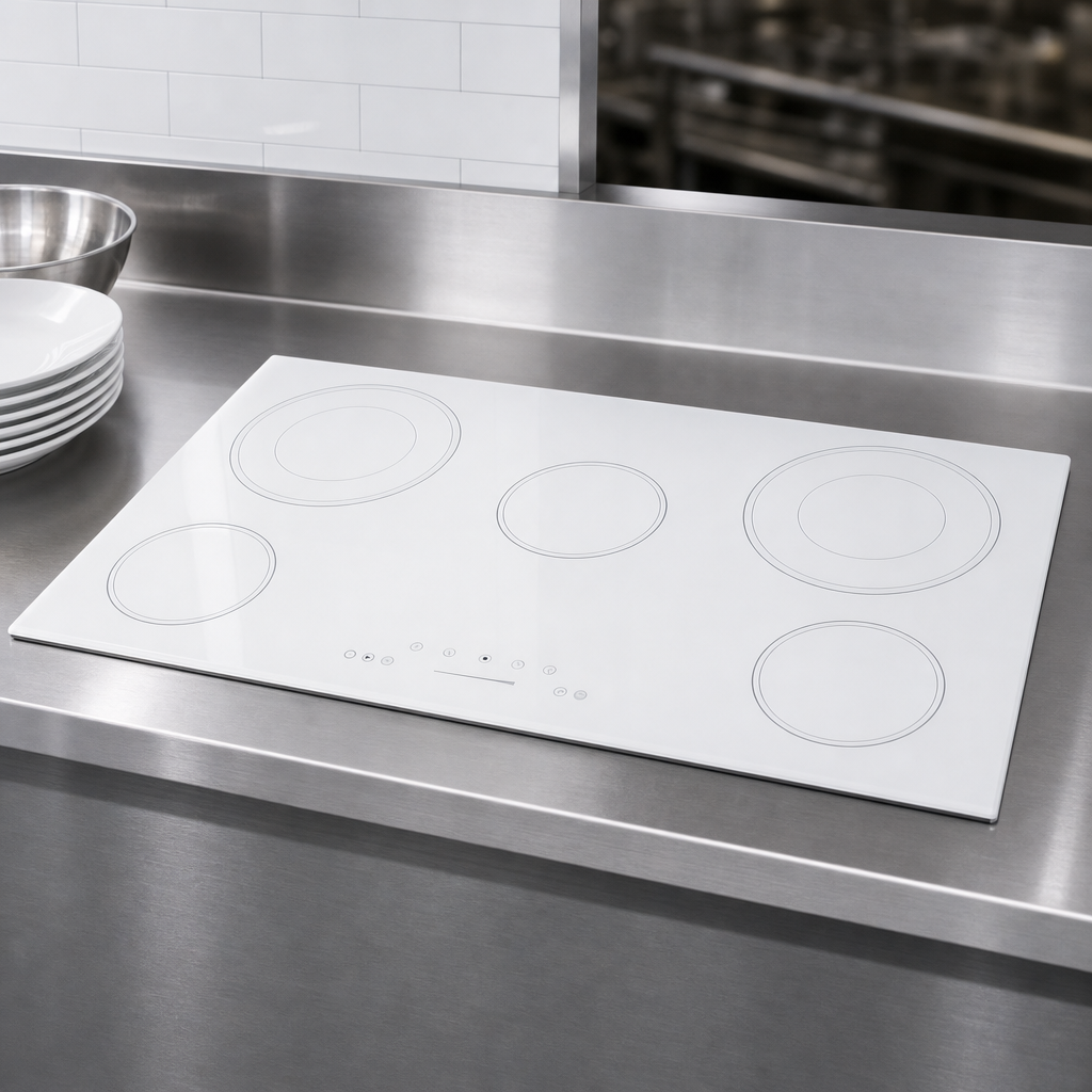 White EuroKera Ceramic Glass Surface