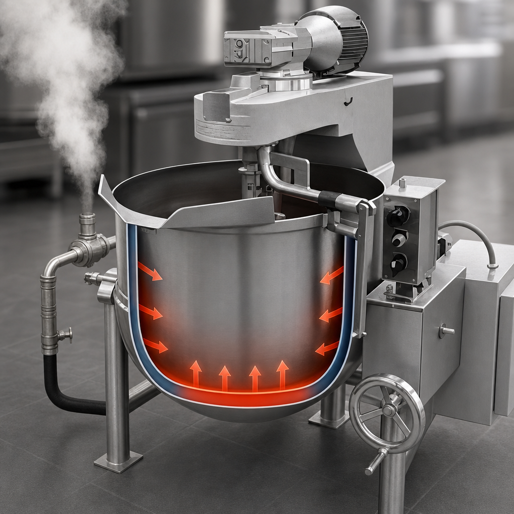 Direct Steam, 2/3 Jacketed Heating