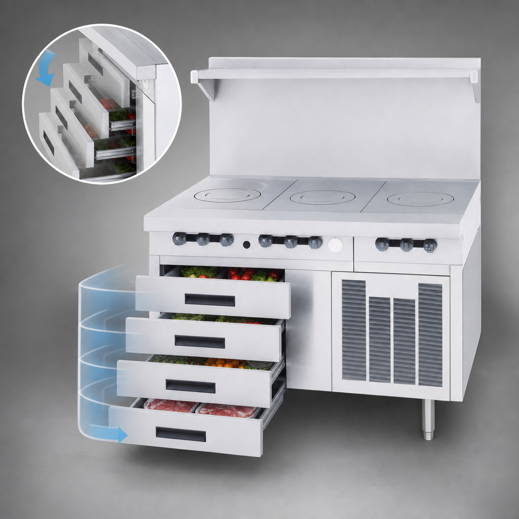 Four Self-Closing Drawers