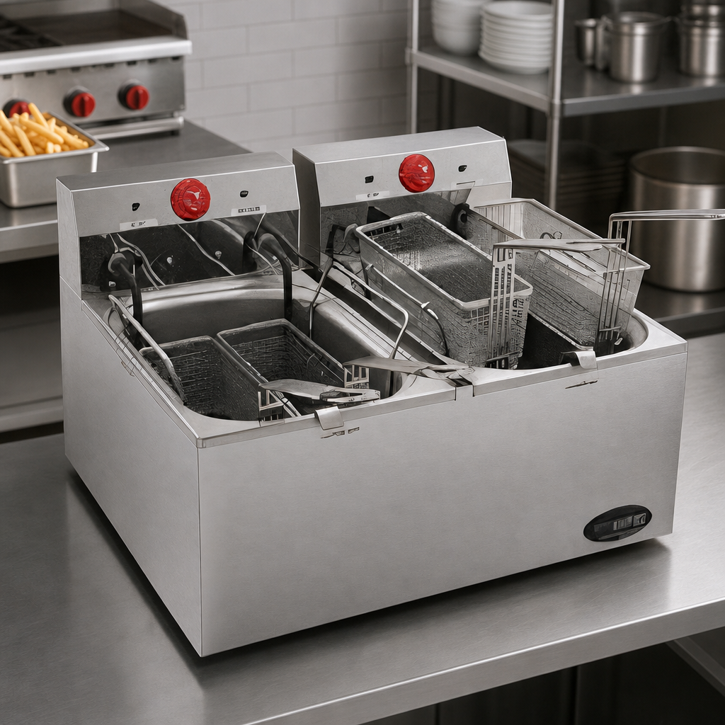 Dual Stainless Steel Fry Pots
