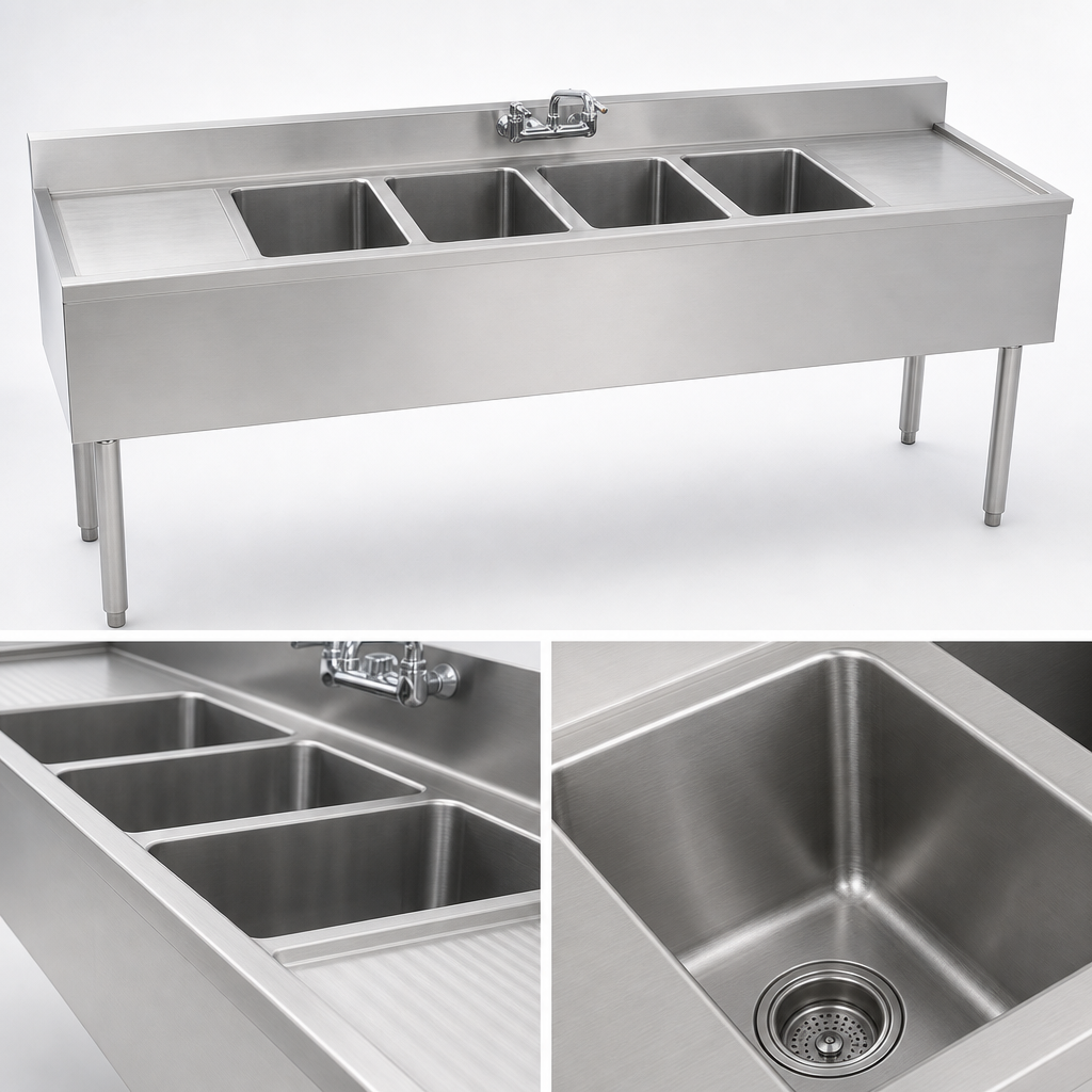 Four Deep-Drawn Compartments