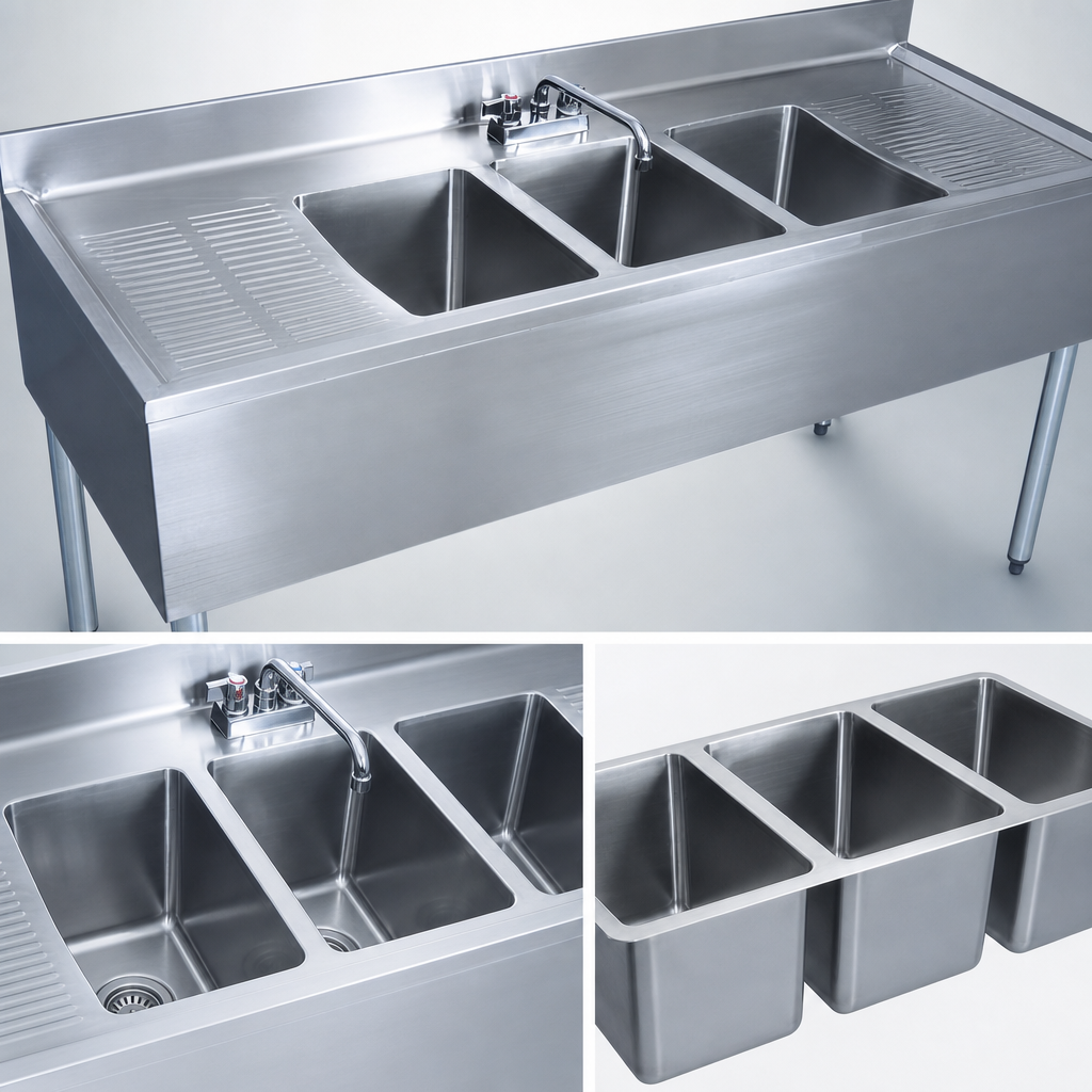 Three Integrally Welded Bowls