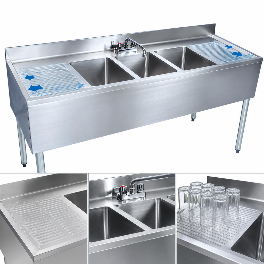 Stamped and Pitched Drainboards