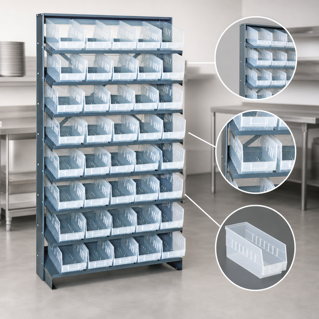 Includes Shelves and Bins