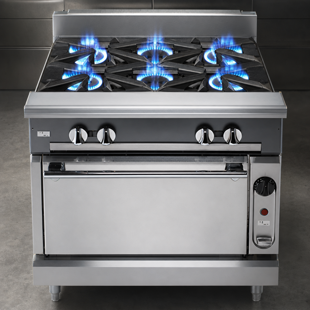 Six High-Output Burners