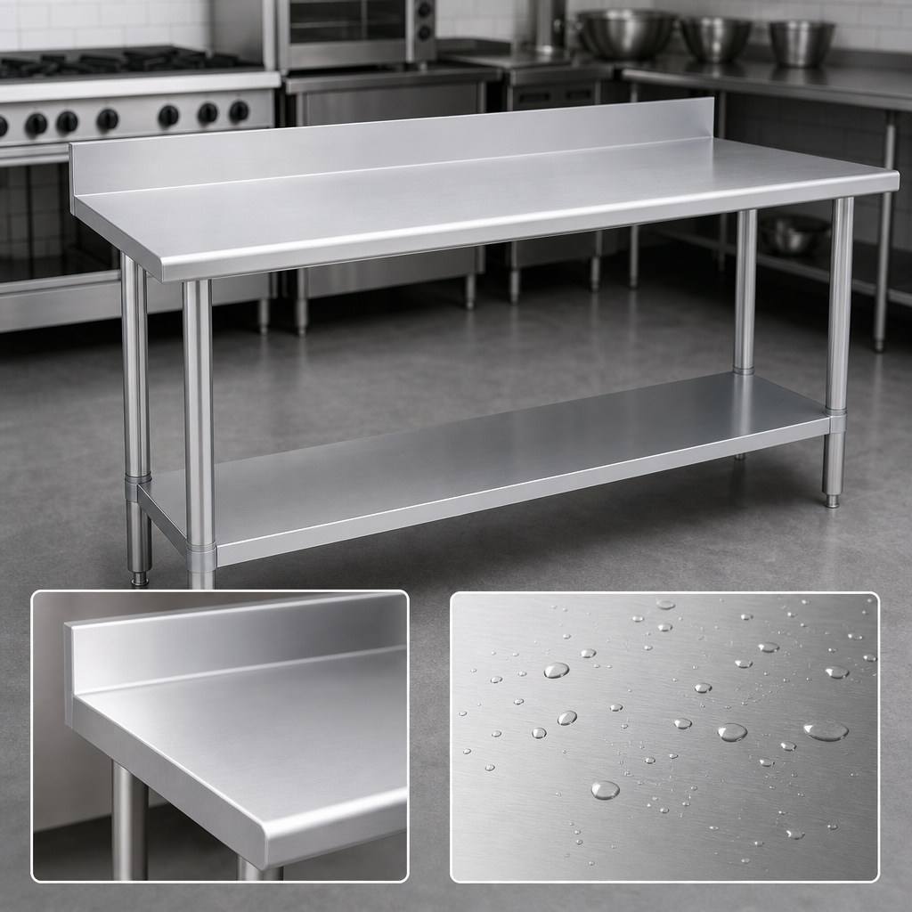 16-Gauge 300-Series Stainless Steel Top