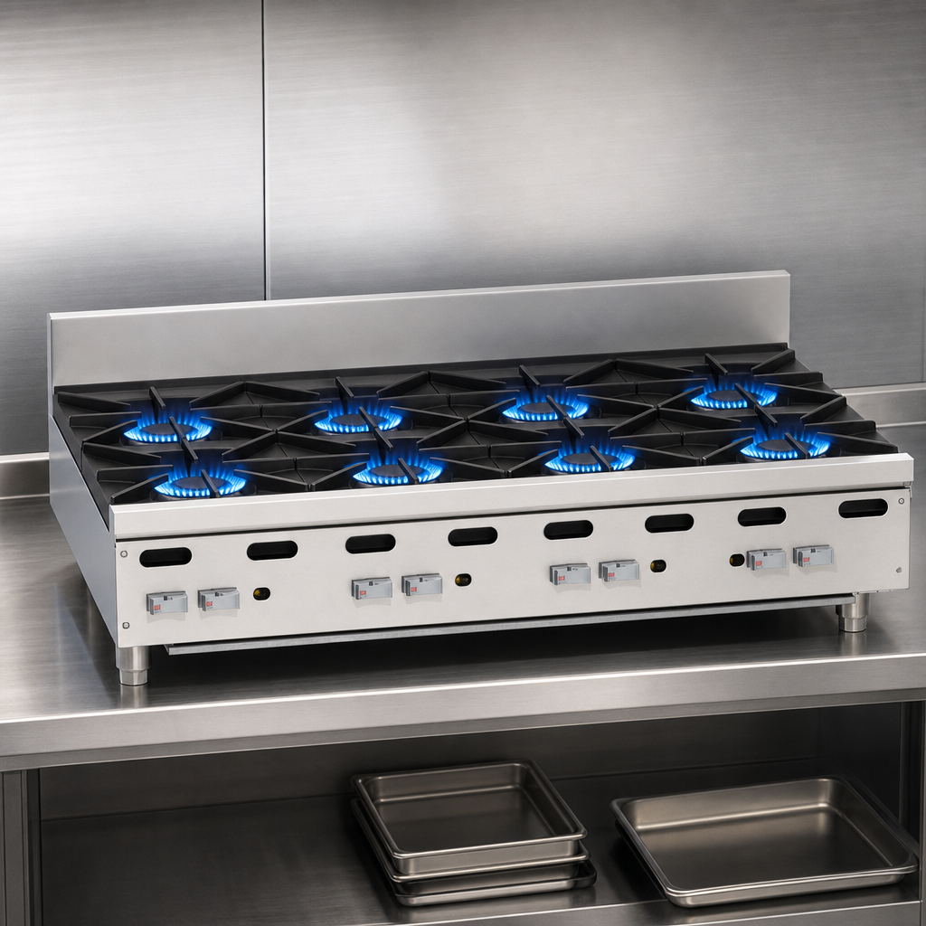 Eight Open Burners