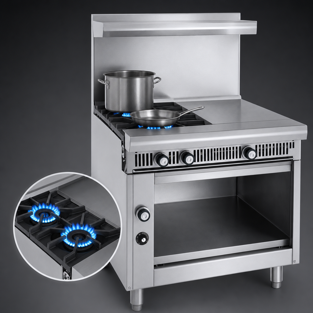 Two Open Burners