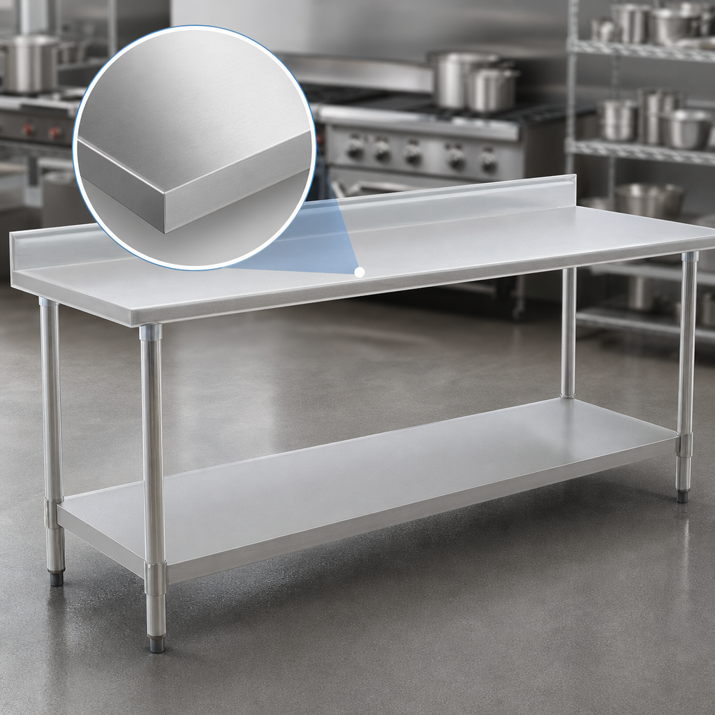 16-Gauge Stainless Steel Top