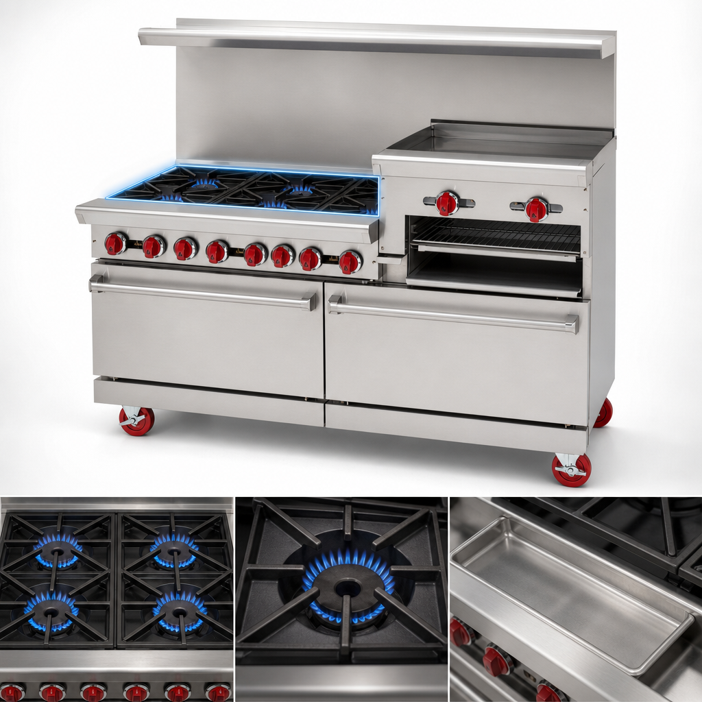 Four Open Burners