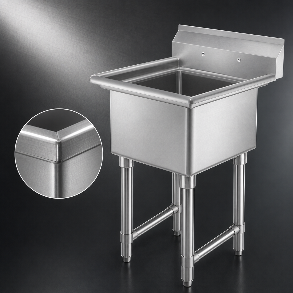 16-Gauge 304 Stainless Steel Construction