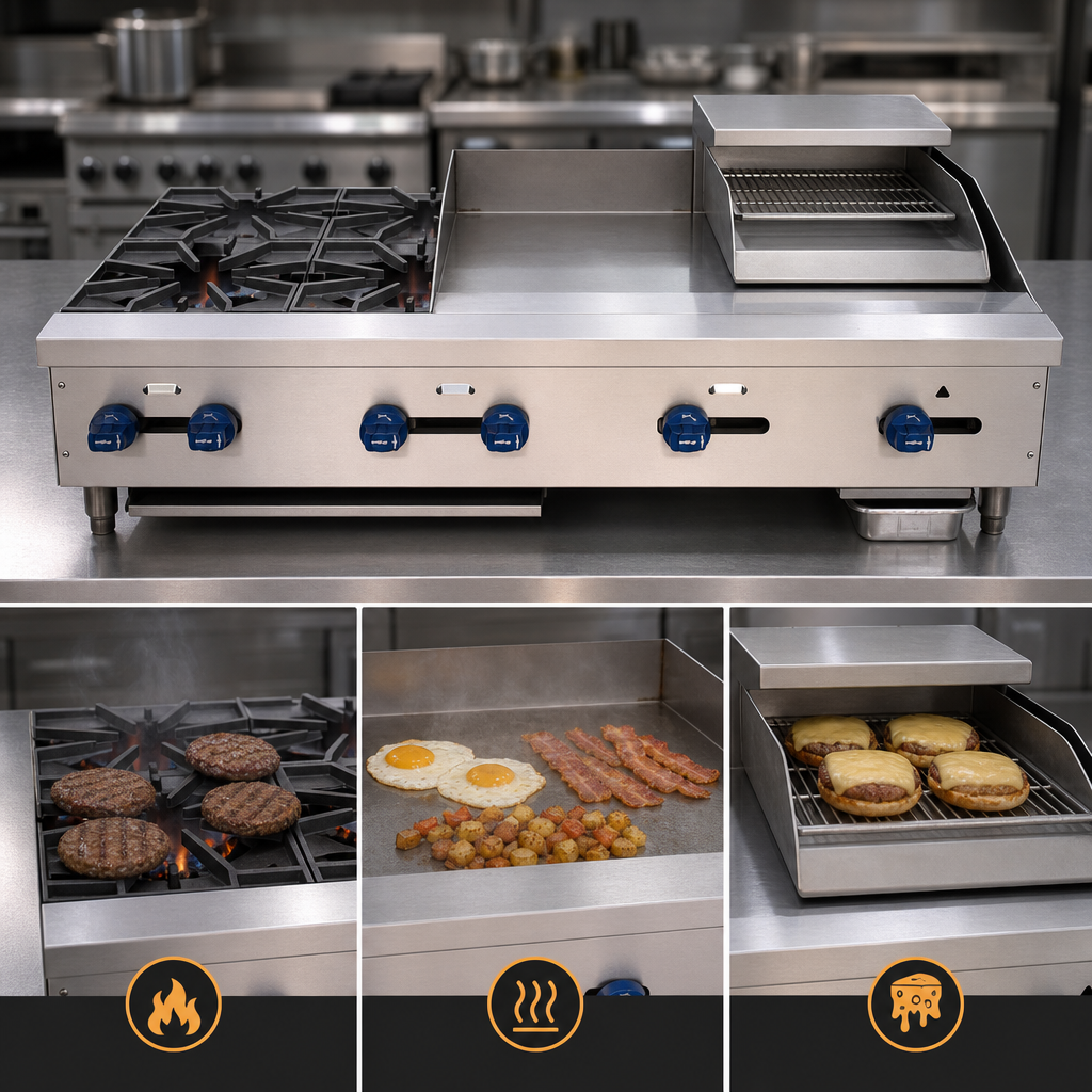 Triple-Function Cooking Layout