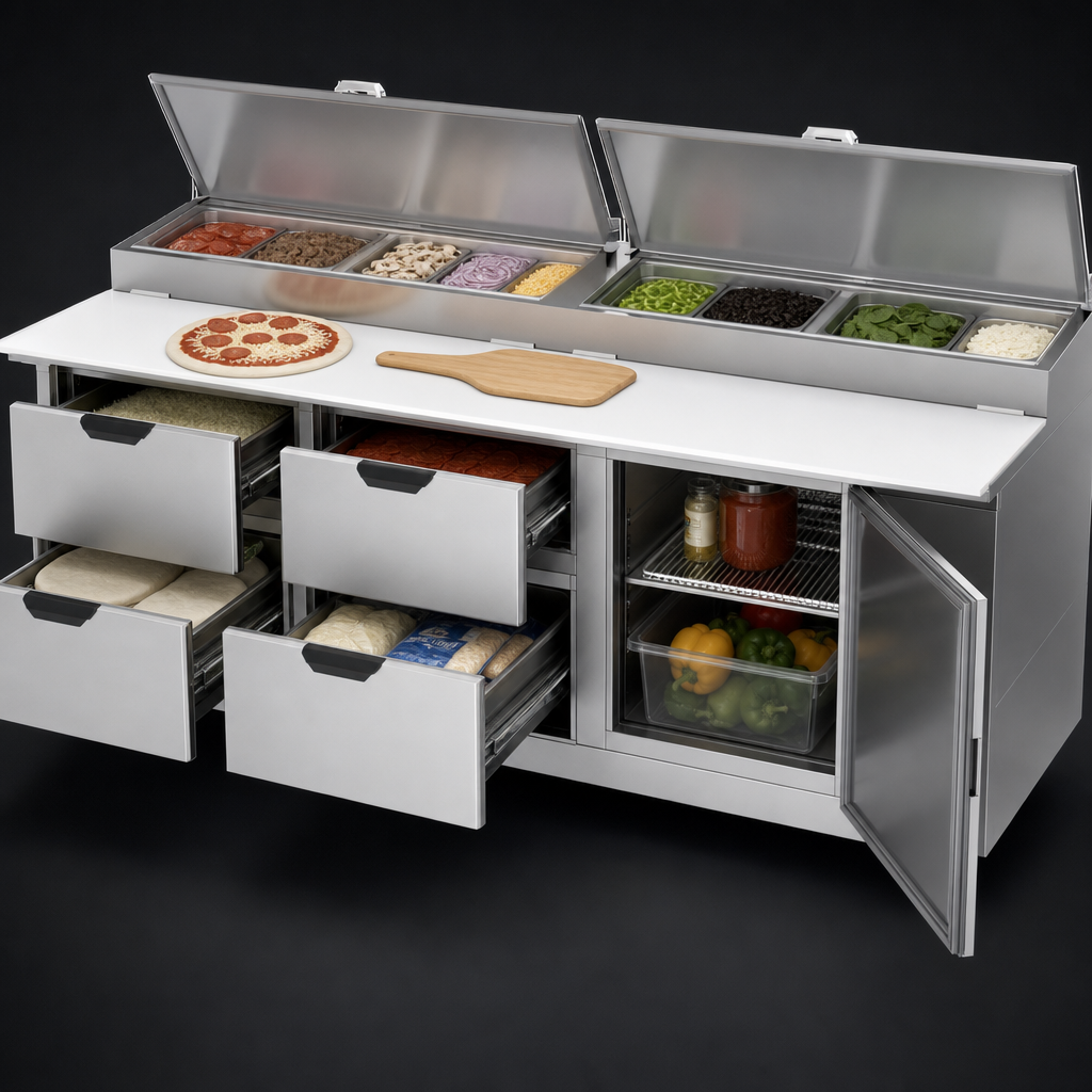 Mixed Drawer-and-Door Storage