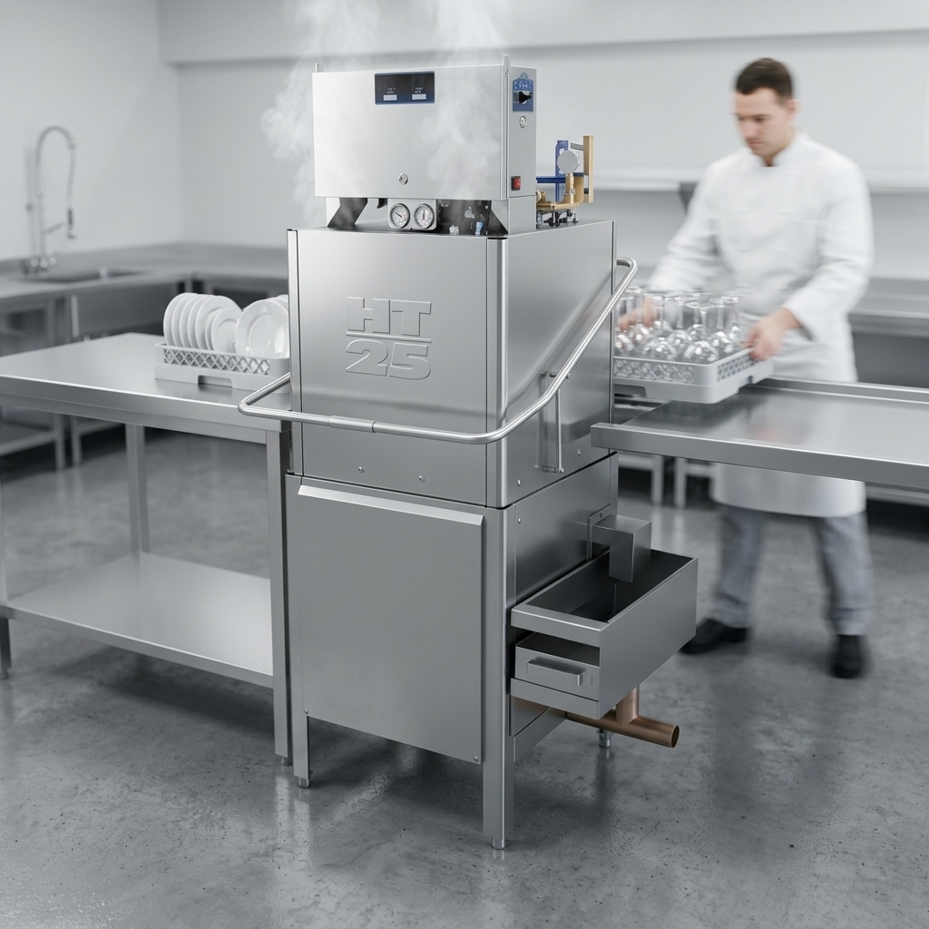 Experience exceptional water efficiency with this high-temperature dishmachine, designed to minimize consumption while maximizing cleanliness.
