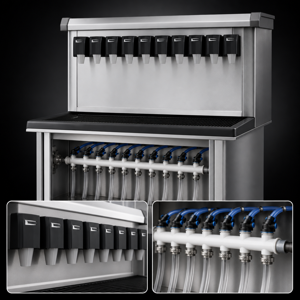 8-Valve Drink Rail with QuickCarb™ Manifold