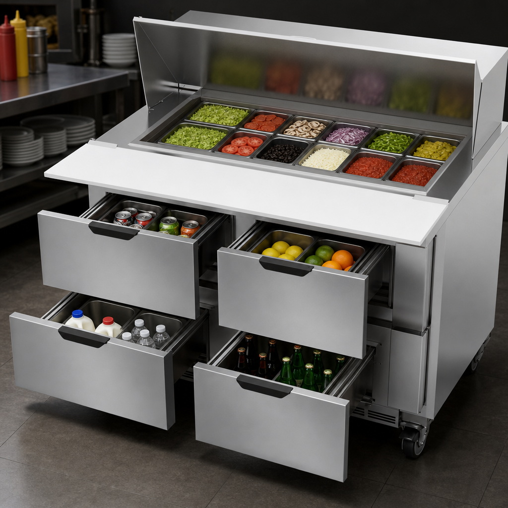Four Pull-Out Drawers
