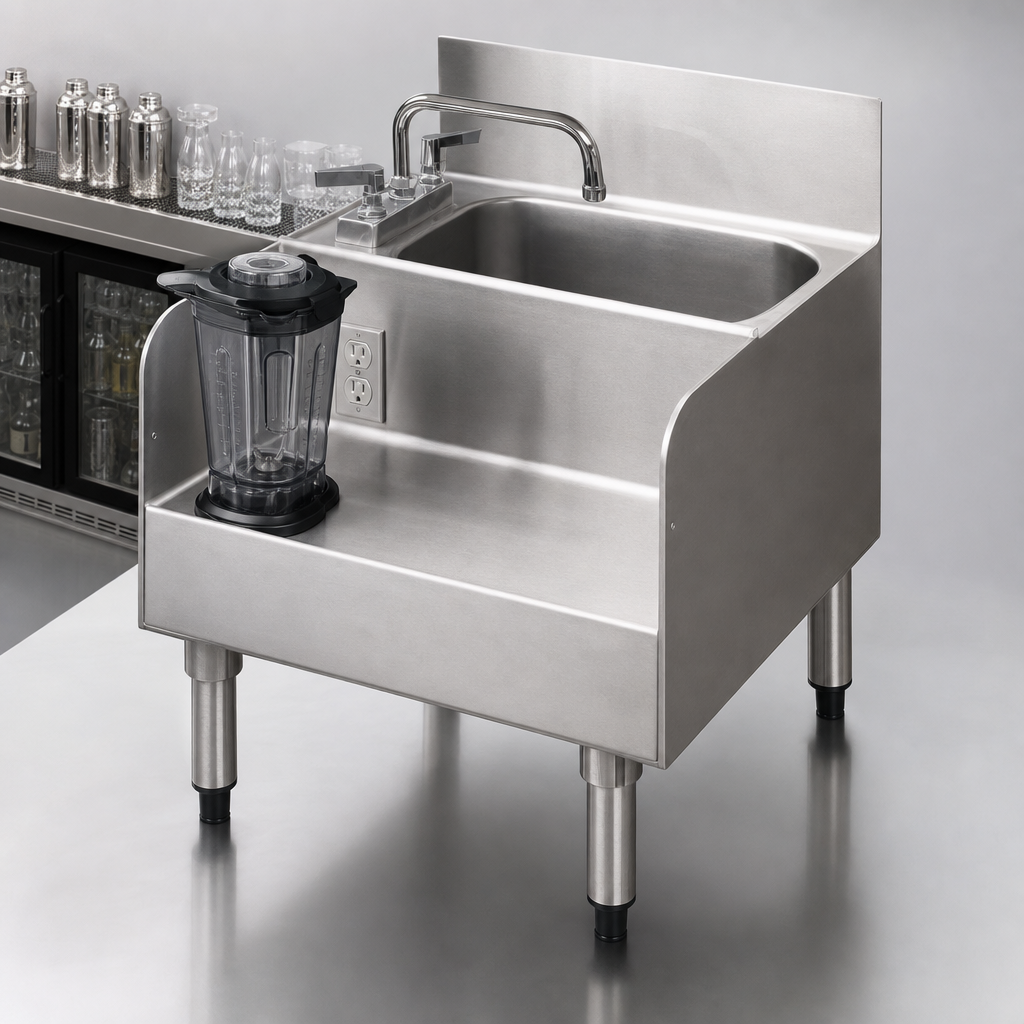 Blender/Dump Sink With Recessed Step