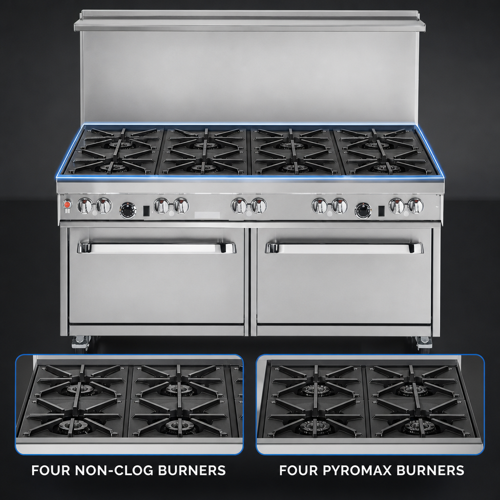 Eight Open Burners