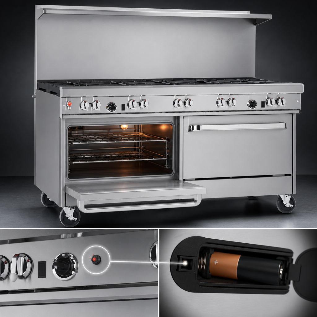 Standard Oven with Battery Spark Ignition