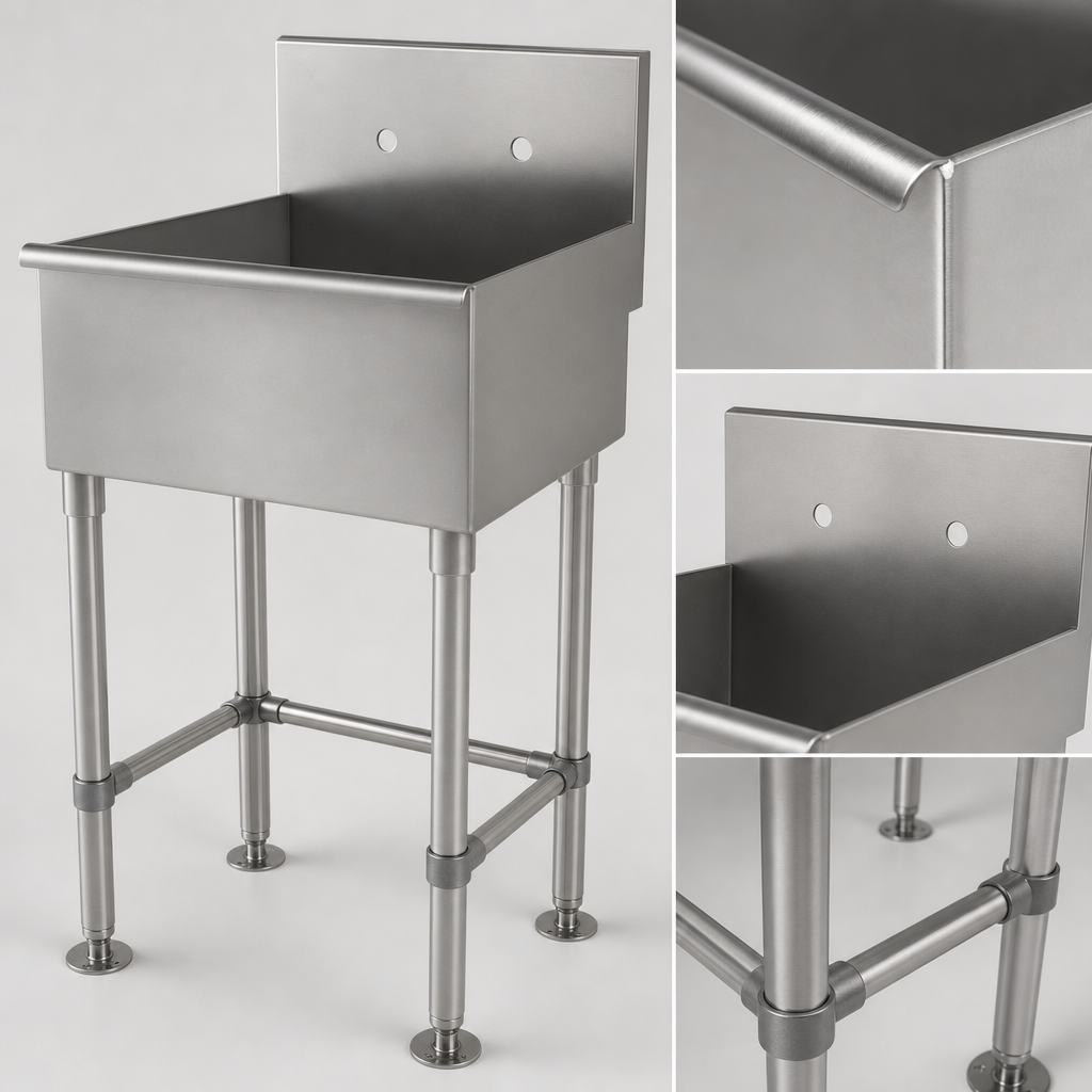 16-Gauge 304 Stainless Steel Construction