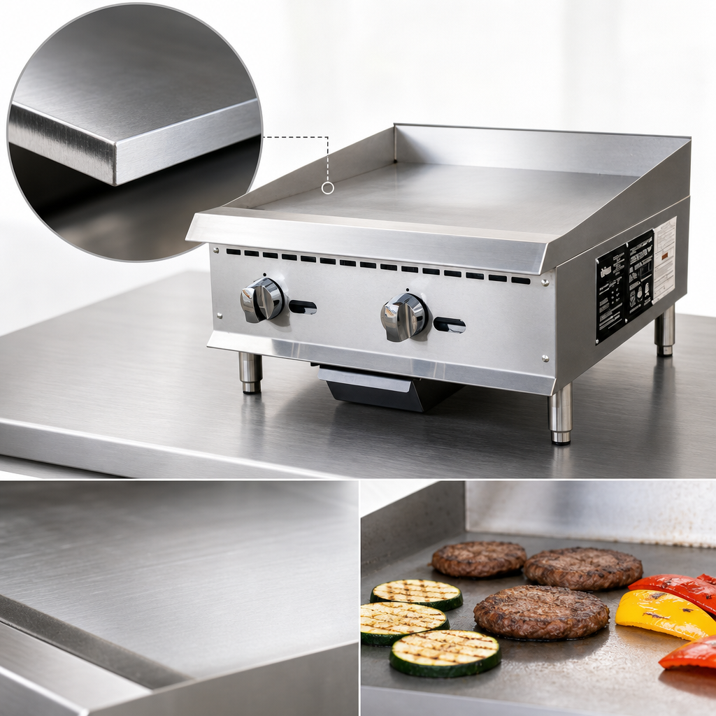 3/4-Inch Polished Steel Griddle Plate
