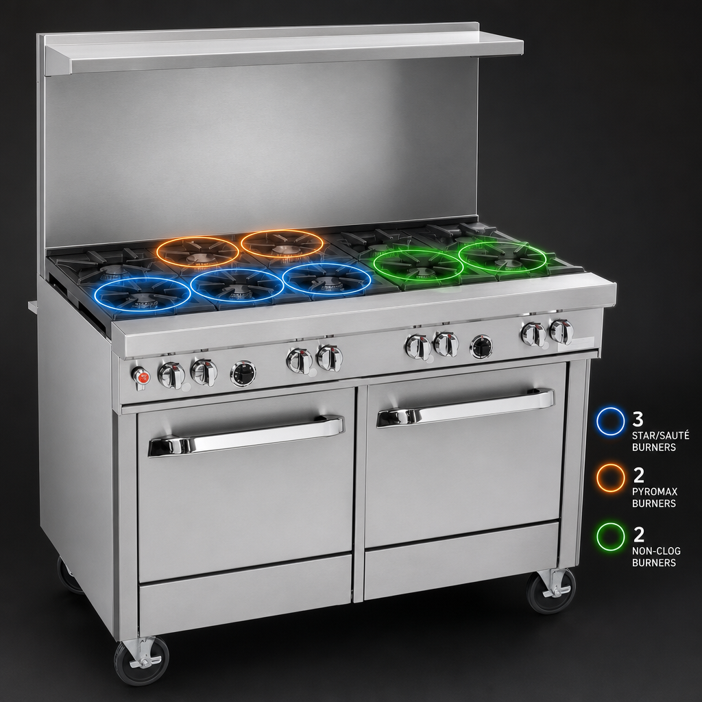 Seven-Burner Cooktop