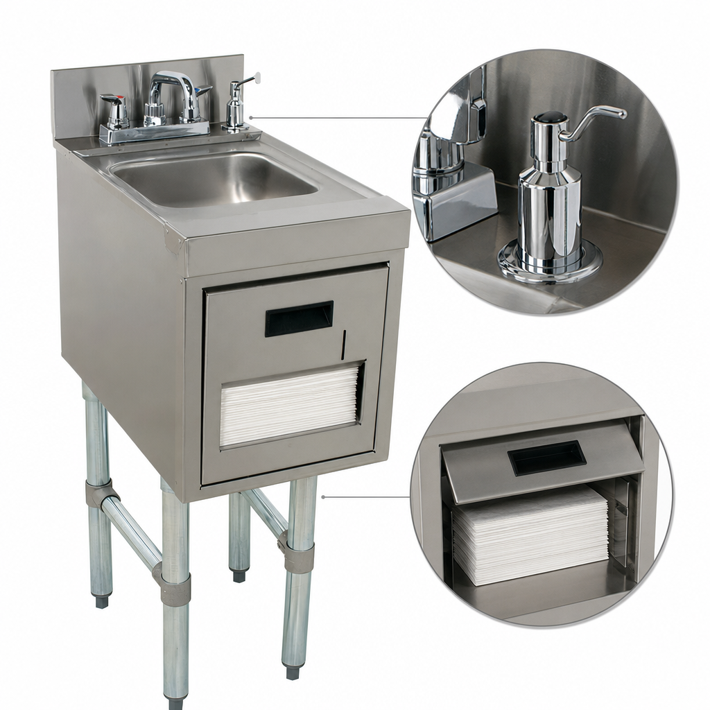 Integrated Soap and Towel Dispensers